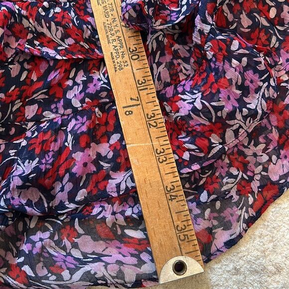 Draper James Blue and Red Ruffled Tiered Dress size 8, new with tags - Picture 9 of 11